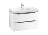 Villeroy & Boch Subway 2.0 Waschtisch-Unterschrank A69610MS 78,7x52x44,9cm, 2 Auszüge, Griff chrom, weiß matt