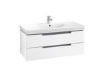 Villeroy & Boch Subway 2.0 Waschtischunterschrank A69010MS,98,7x41,6x44,9cm,Weiß Matt,Griff chrom