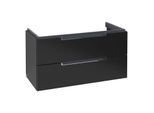 Villeroy & Boch Subway 2.0 Waschtisch-Unterschrank A69710PD 98,7x52x44,9cm, 2 Auszüge, Griff chrom, black matt lacquer