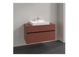 Villeroy und Boch Collaro Waschtischunterschrank C01900AH 100x54,8x50cm, Waschtisch mittig, wine red