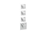 Herzbach Logic XL Fertigmontageset 11.523010.2.01 Universal-Thermostat-Modul, 4 eckige Armaturenblende, chrom