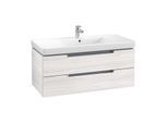 Villeroy & Boch Subway 2.0 Waschtischunterschrank A69010E8, 98,7x42x44,9cm, Griff chrom, white wood