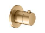 KEUCO IXMO Fertigmontageset 59553250001 Unterputz-Thermostat-Armatur, rund, messing gebürstet