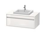 Duravit Ketho Waschtisch-Unterschrank KT679502222 100 x 55 cm, weiß hochglanz, für Einbauwaschtisch mittig, 1 Auszug, wandhängend