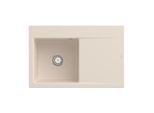 Villeroy und Boch Subway Style 45 Flat Einbauspüle 334800FU Spülbecken links, ivory CeramicPlus, 78 x 51 cm