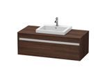 Duravit Ketho Waschtisch-Unterschrank KT679605353 120 x 55 cm, kastanie dunkel, für Einbauwaschtisch mittig, 1 Auszug, wandhängend