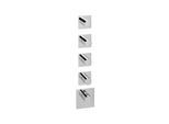 Herzbach Logic XL Fertigmontageset 11.524010.1.01 Universal-Thermostat-Modul, 5 eckige Armaturenblenden, chrom
