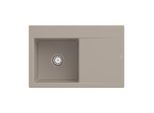 Villeroy und Boch Subway Style 45 Flat Einbauspüle 334800AM Spülbecken links, almond CeramicPlus, 78 x 51 cm
