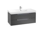Villeroy & Boch Subway 2.0 Waschtischunterschrank A69010PD,98,7x41,6x44,9cm,Black Matt,Griff chrom