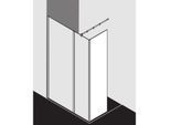 Kermi Xb Festfeld XBFFW03020VKK 31,7x200cm, silber hochglanz ESG Spiegelglas Clean, Glasanlage