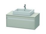 Duravit Ketho Waschtisch-Unterschrank KT669500707 100 x 55 cm, betongrau matt, für Aufsatzbecken mittig, 1 Auszug, wandhängend