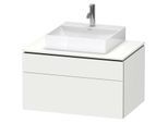 Duravit L-Cube Waschtisch-Unterschrank LC4880018180000 82 x 55 cm, weiß matt, 1 Schubkasten, 1 Auszug, wandhängend