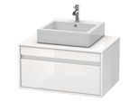 Duravit Ketho Waschtisch-Unterschrank KT669402222 80 x 55 cm, weiß hochglanz, für Aufsatzbecken mittig, 1 Auszug, wandhängend