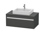 Duravit Ketho Waschtisch-Unterschrank KT669504949 100 x 55 cm, graphit matt, für Aufsatzbecken mittig, 1 Auszug, wandhängend