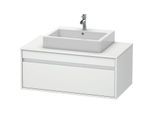 Duravit Ketho Waschtisch-Unterschrank KT669501818 100 x 55 cm, weiß matt, für Aufsatzbecken mittig, 1 Auszug, wandhängend