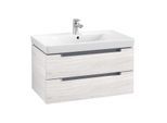 Villeroy & Boch Subway 2.0 Waschtisch-Unterschrank A68910E8 78,7x42x44,9cm, 2 Auszüge, Griff chrom, white wood