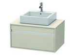 Duravit Ketho Waschtisch-Unterschrank KT669409191 80 x 55 cm, Taupe, für Aufsatzbecken mittig, 1 Auszug, wandhängend