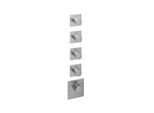 Herzbach Logic XL Fertigmontageset 11.524010.1.09 Universal-Thermostat-Modul, 5 eckige Armaturenblenden, Edelstahl gebürstet