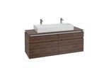 Villeroy & Boch Legato Waschtischunterschrank B612L0VH 140x55x50cm, mit LED-Beleuchtung, Arizona Oak