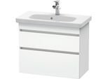 Duravit DuraStyle Waschtisch-Unterschrank DS649901818 73 x 36,8 cm, weiß matt, 2 Schubkästen, wandhängend