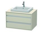 Duravit Ketho Waschtisch-Unterschrank KT675409191 80 x 55 cm, Taupe, für Einbauwaschtisch mittig, 2 Schubkästen