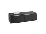 Villeroy & Boch Legato Waschtischunterschrank B613L0PD 140x38x50cm, mit LED-Beleuchtung, Black Matt Lacquer