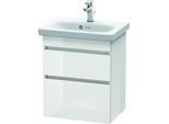 Duravit DuraStyle Waschtisch-Unterschrank DS640302222 50 x 36,8 cm, weiß hochglanz, 2 Schubkästen, wandhängend