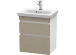 Duravit DuraStyle Waschtisch-Unterschrank DS640307518 50 x 36,8 cm, leinen/weiß matt, 2 Schubkästen, wandhängend