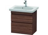 Duravit DuraStyle Waschtisch-Unterschrank DS647902121 58 x 36,8 cm, nussbaum dunkel, 2 Schubkästen, wandhängend