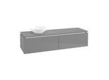 Villeroy & Boch Legato Waschtischunterschrank B672L0FP 160x38x50cm, mit LED-Beleuchtung, Glossy Grey