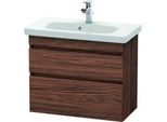 Duravit DuraStyle Waschtisch-Unterschrank DS649902121 73 x 36,8 cm, nussbaum dunkel, 2 Schubkästen, wandhängend