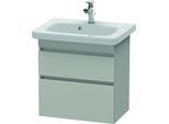 Duravit DuraStyle Waschtisch-Unterschrank DS647900707 58 x 36,8 cm, betongrau matt, 2 Schubkästen, wandhängend