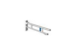 Hewi System 900 Stützklappgriff 900.50.16740 Ausladung 700 mm, Edelstahl verchromt, links, WC-Papierhalter/Funk-Spülauslösung