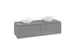 Villeroy & Boch Legato Waschtischunterschrank B66800FP 140x38x50cm, Glossy Grey