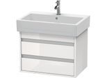 Duravit Ketho Waschtisch-Unterschrank KT662402222 65 x 44 cm, weiß hochglanz, 2 Schubkästen, wandhängend