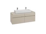 Villeroy & Boch Legato Waschtischunterschrank B612L0VK 140x55x50cm, mit LED-Beleuchtung, Soft Grey