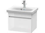 Duravit DuraStyle Waschtisch-Unterschrank DS630302218 50 x 36,8 cm, weiß hochglanz/weiß matt, 1 Auszug