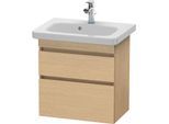 Duravit DuraStyle Waschtisch-Unterschrank DS647903030 58 x 36,8 cm, Eiche natur, 2 Schubkästen, wandhängend