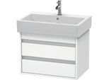 Duravit Ketho Waschtisch-Unterschrank KT662401818 65 x 44 cm, weiß matt, 2 Schubkästen, wandhängend
