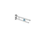 Hewi System 900 Mobiler Stützklappgriff 900.50.42040 Ausladung 850 mm, Edelstahl verchromt, links, Spülauslösung Funk