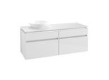Villeroy & Boch Legato Waschtischunterschrank B614L0DH 140x55x50cm, mit LED-Beleuchtung, Glossy White