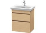 Duravit DuraStyle Waschtisch-Unterschrank DS640303030 50 x 36,8 cm, Eiche natur, 2 Schubkästen, wandhängend
