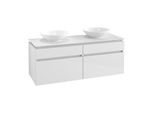 Villeroy & Boch Legato Waschtischunterschrank B66900DH 140x55x50cm, Glossy White