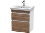 Duravit DuraStyle Waschtisch-Unterschrank DS640307918 50 x 36,8 cm, nussbaum natur/weiß matt, 2 Schubkästen, wandhängend