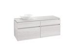 Villeroy & Boch Legato Waschtischunterschrank B614L0E8 140x55x50cm, mit LED-Beleuchtung, White Wood