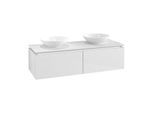 Villeroy & Boch Legato Waschtischunterschrank B668L0DH 140x38x50cm, mit LED-Beleuchtung, Glossy White