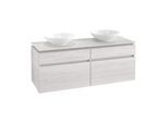 Villeroy & Boch Legato Waschtischunterschrank B66900E8 140x55x50cm, White Wood
