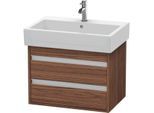 Duravit Ketho Waschtisch-Unterschrank KT662402121 65 x 44 cm, nussbaum dunkel, 2 Schubkästen, wandhängend