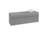 Villeroy & Boch Legato Waschtischunterschrank B675L0FP 160x55x50cm, mit LED-Beleuchtung, Glossy Grey