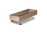 KEUCO Edition 11 Duschkorb 11159290000 mit Glasabzieher, silber-eloxiert/Rotgold gebürstet